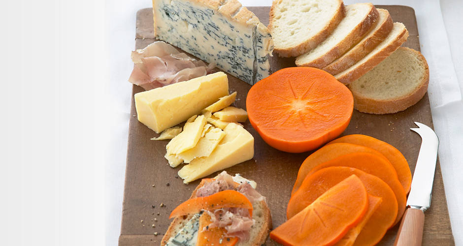 Fresh Persimmon Cheese Plate