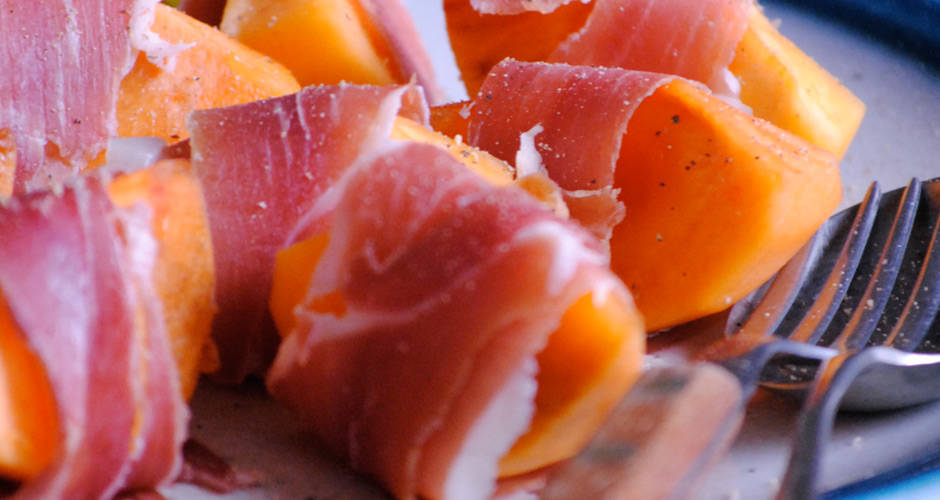 Sweet Persimmon with Proscuitto